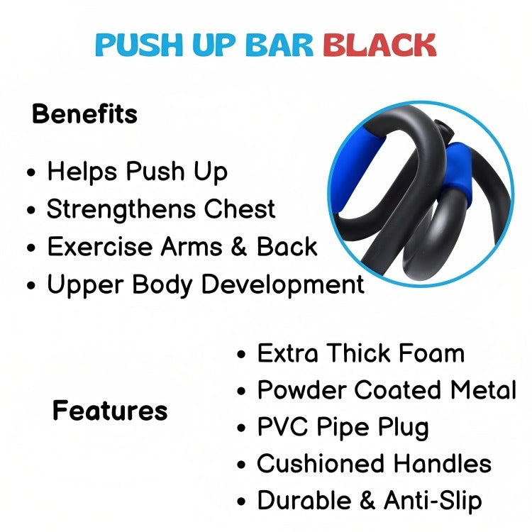 Push Up Bar Black