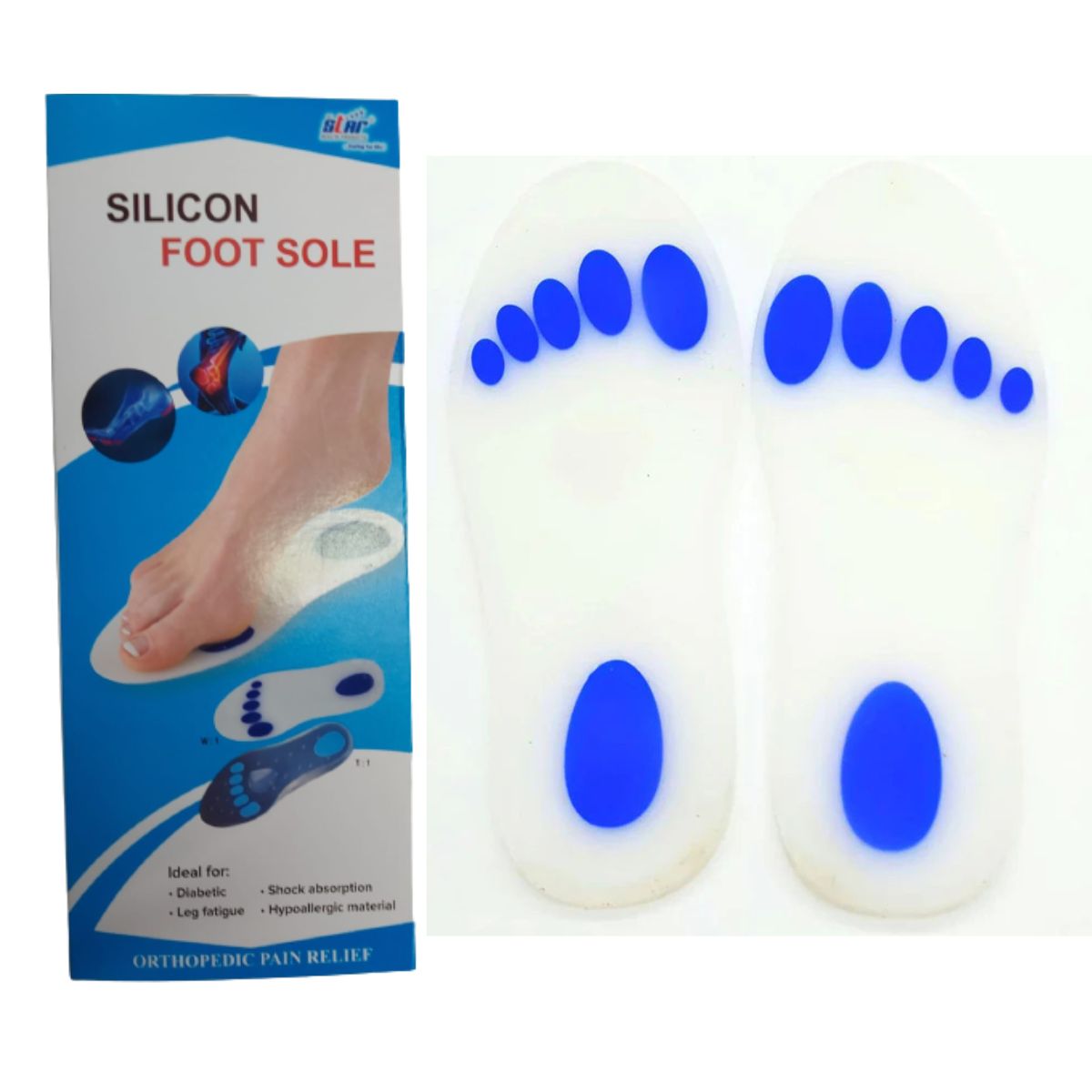 Foot Sole Silicone White