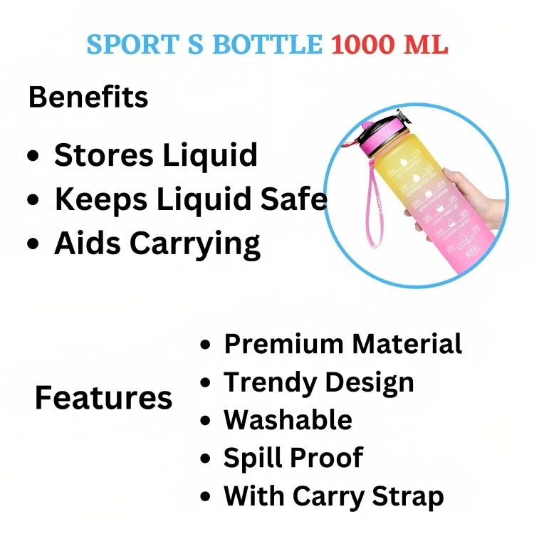 Sport Bottle 1000 ml (Assorted)