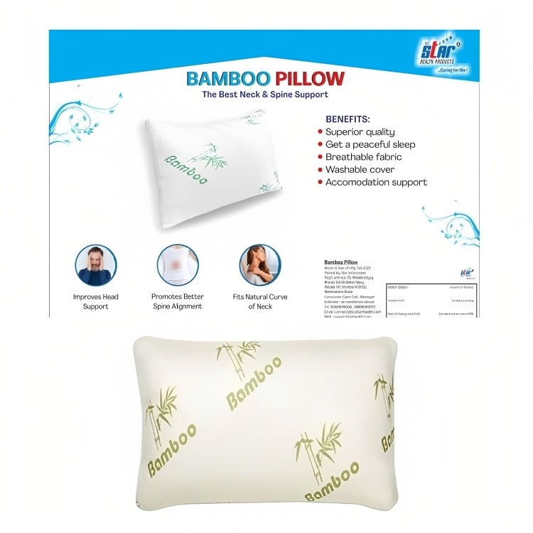 Bamboo Memory Foam Pillow (23" x 16")