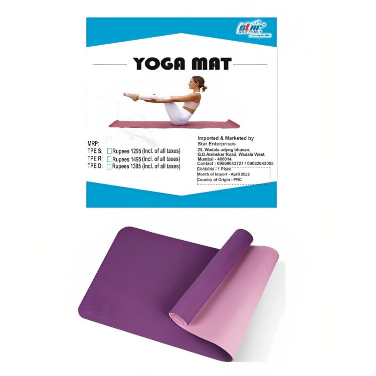 TPE (R)  Yoga Mat 6mm (Assorted)