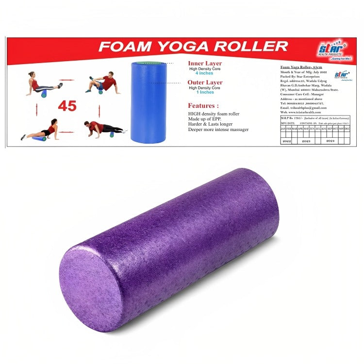 Foam Yoga Roller (Assorted)