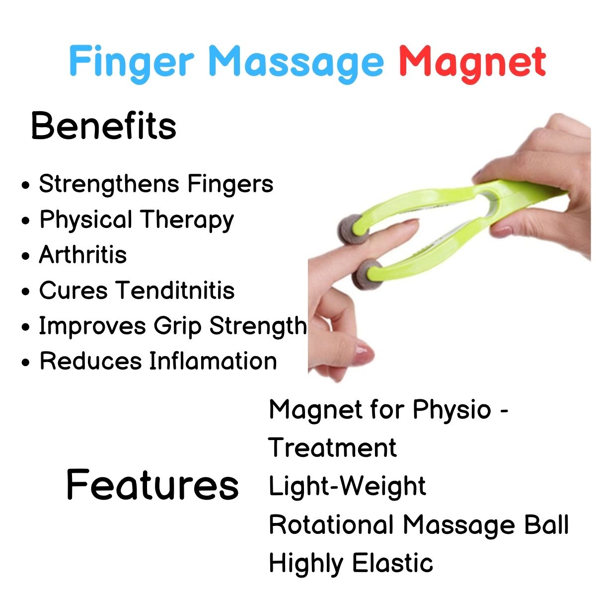 Finger Massager - Magnet (Assorted Color)