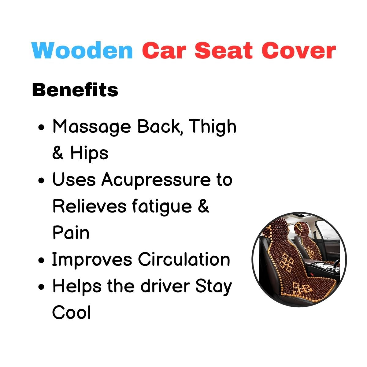 Car Seat Wooden Large